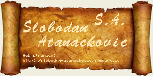 Slobodan Atanacković vizit kartica